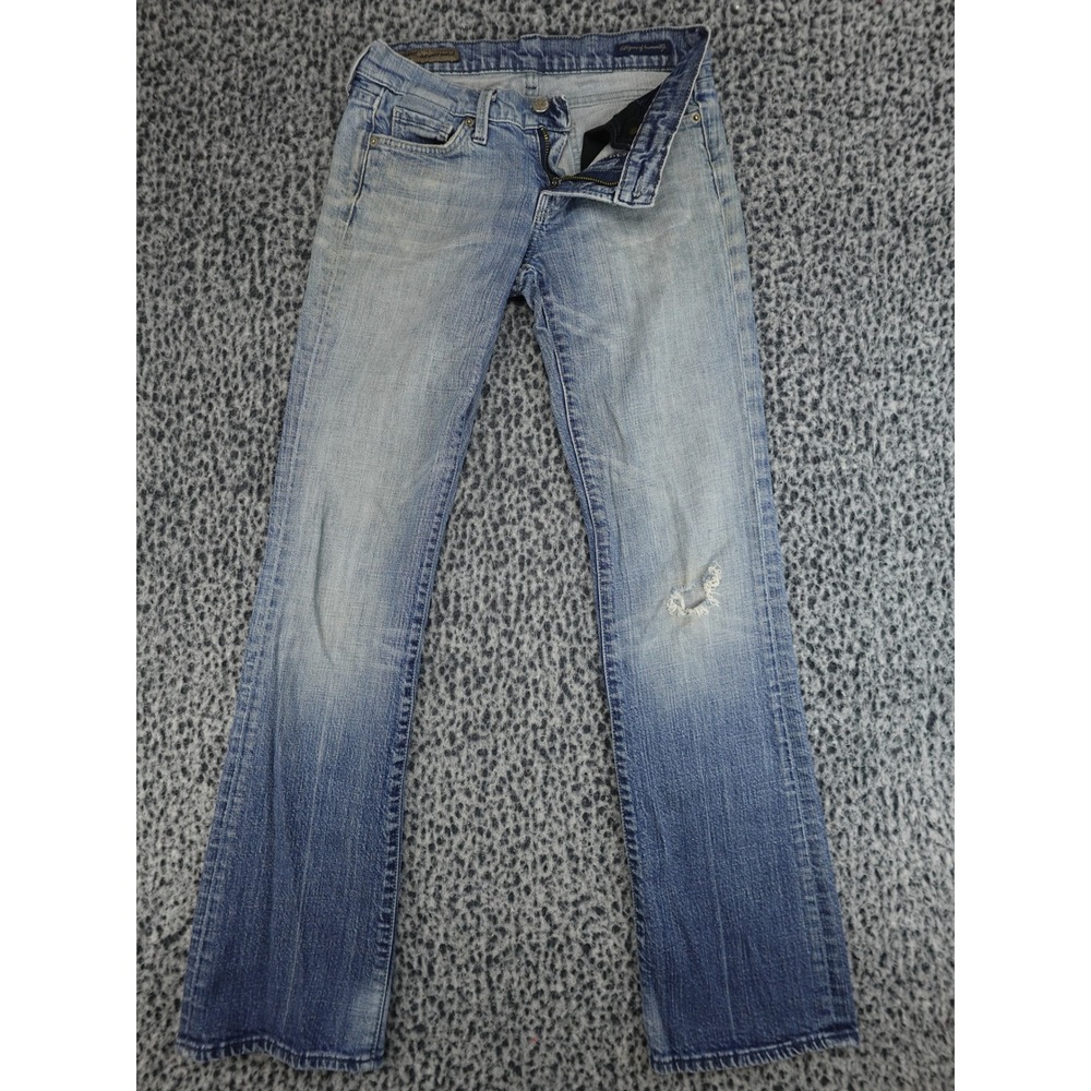 Citizens of Humanity Bootcut Jeans Womens 25 Light Blue Low Waist Distressed